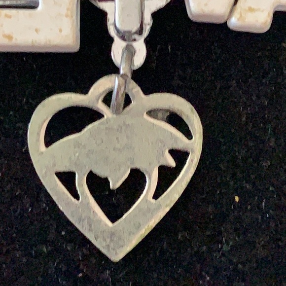 Baltimore Ravens block Name sparkle Ravens on 925 17” chain guc - Picture 7 of 8